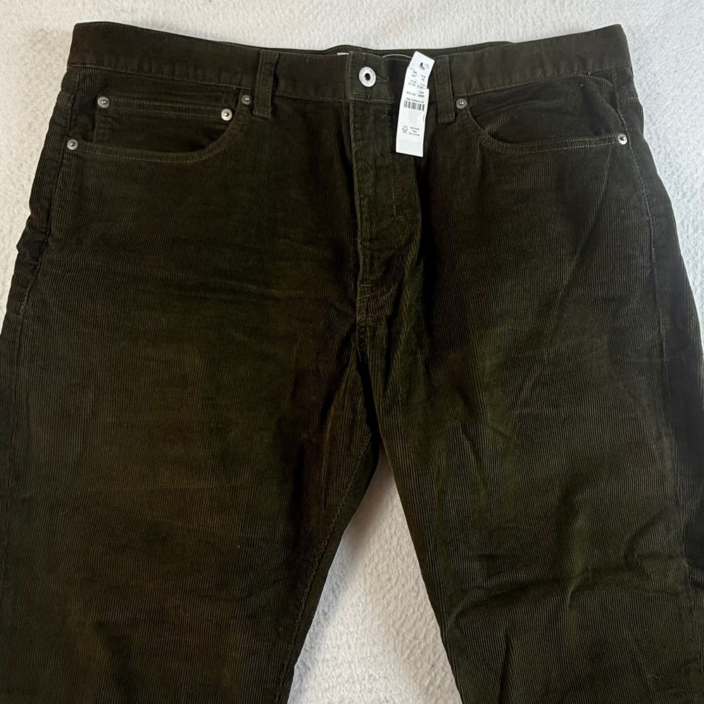 J Crew Corduroy Pants‎ Mens 38x32 770 Straight Fit Re-Imagined Olive Green NWT